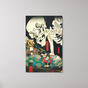 Toile 骸 骨, 国 芳 Skeleton, Kuniyoshi, Ukiyo-e