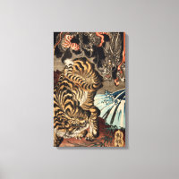 龍 虎, 国 芳 Tiger & Dragon, Kuniyoshi, Ukiyo-e