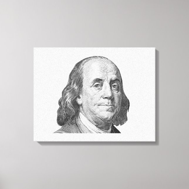 Toile 100 dollars, Benjamin Franklin (Recto)