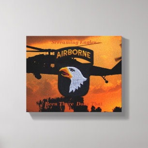 Toile 101e bataillon aéroporté d'aigle anciens combattan