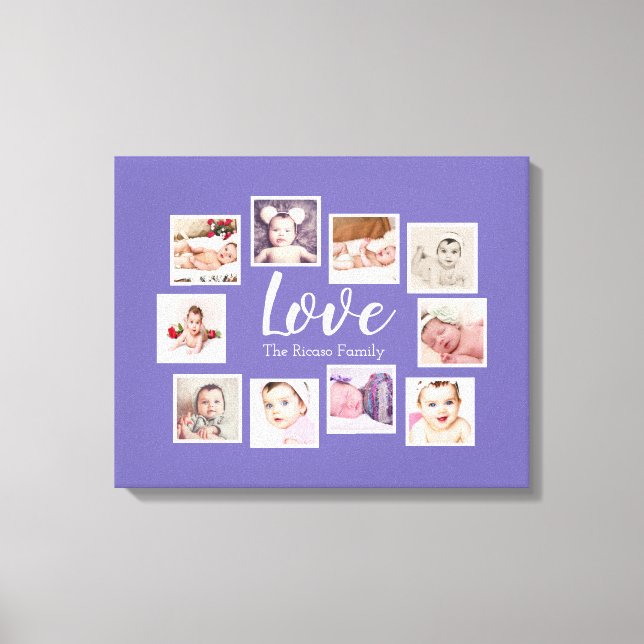 Toile 10 Photo Collage Love Family (Recto)