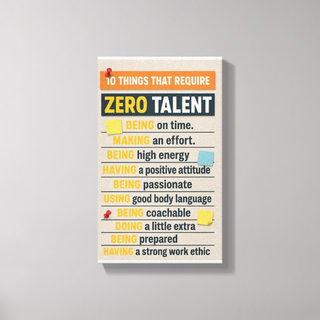 Toile 10 Things That Require Zero Talent (Recto)