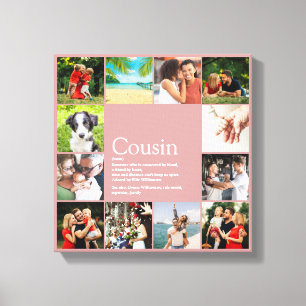Toile 12 Photo Collage Girly Pink Cousin Définition