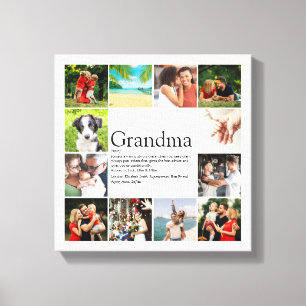 Toile 12 Photo Collage Meilleure Granny Grandma Définiti