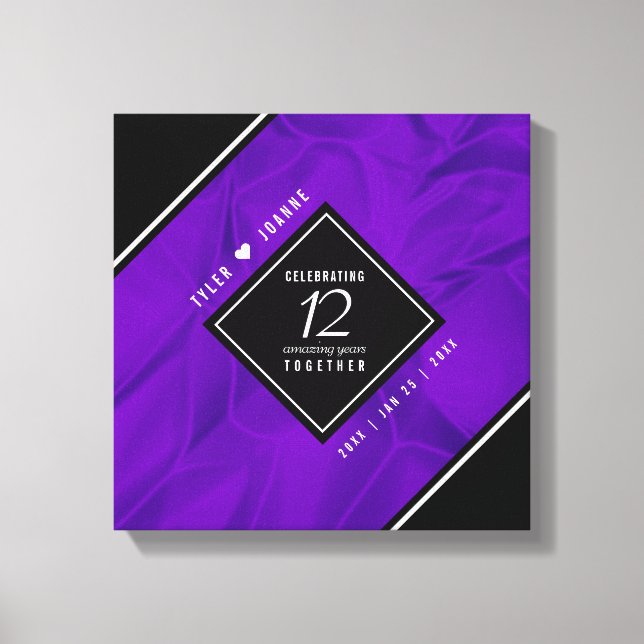 Toile 12ème anniversaire de la Mariage de soie (Recto)