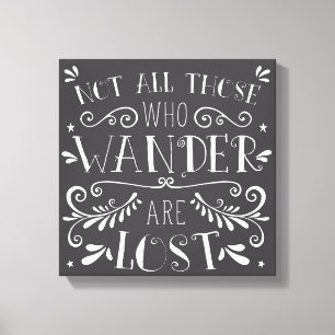 Toile 12x12 non tout ceux qui errent citation de mur