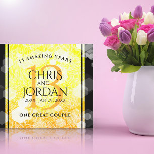 Toile 13ème anniversaire Mariage de la Citrine