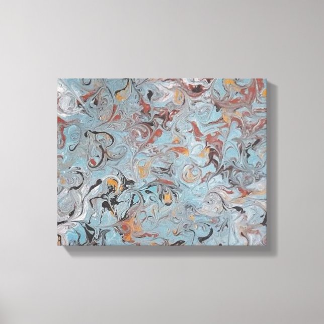 Toile 13x11 Peinture acrylique de crème glacée fondue (Recto)