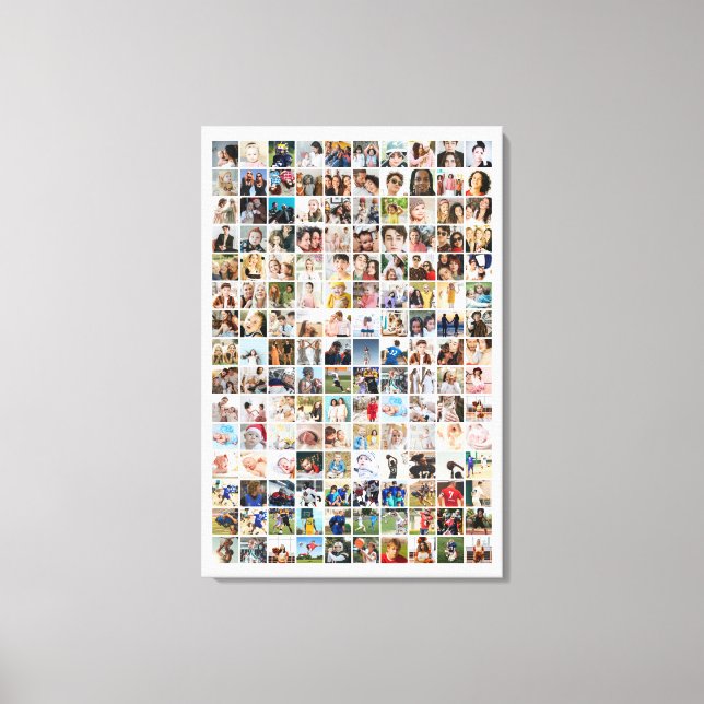 Toile 150 Photo Collage Personalized Picture Grid (Recto)