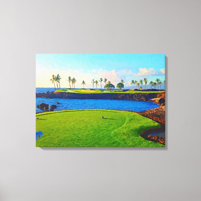 Toile 15ème Sur La Baie Du Mauna Lani (Recto)