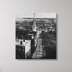 Toile 1859 : Une vue de Boston de la Chambre d'état