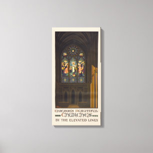 Toile 1923 Affiche D'Une Église Avec Fenêtre En Verre Ti