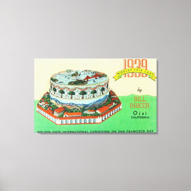 Toile 1939 Worlds Fair Cake par Bill Baker à Ojai (Recto)