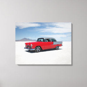Toile 1955 hot rod chevy, tige de rue, "tri cinq"
