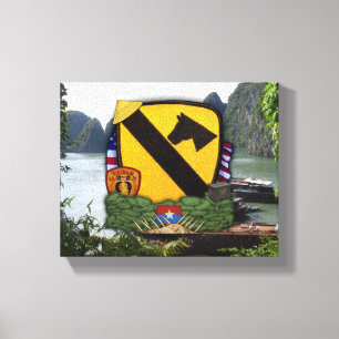 Toile 1re division de cavalerie air-grc vietnam anciens 