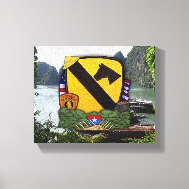 Toile 1re division de cavalerie air-grc vietnam anciens  (Recto)