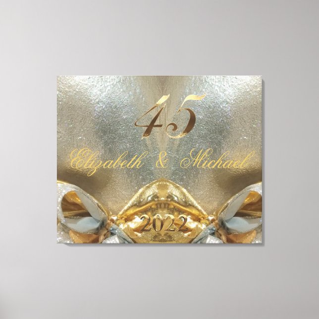 Toile 2022 Sapphire Mariage 45e anniversaire de Mariage (Recto)