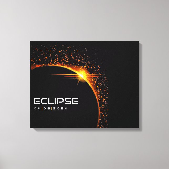 Toile 2024 Solar Eclipse Souvenir Keepsaké (Recto)