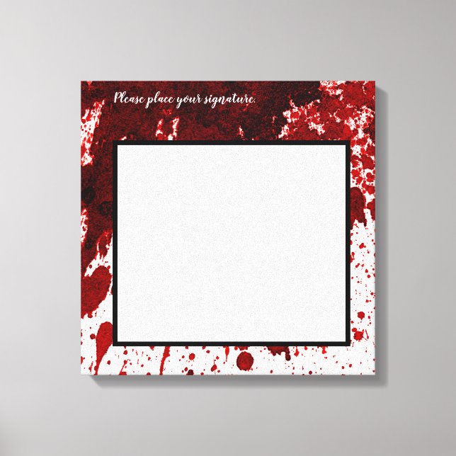 Toile 20"x20" Signature Canvas Splatter Sang Vampire Go (Recto)