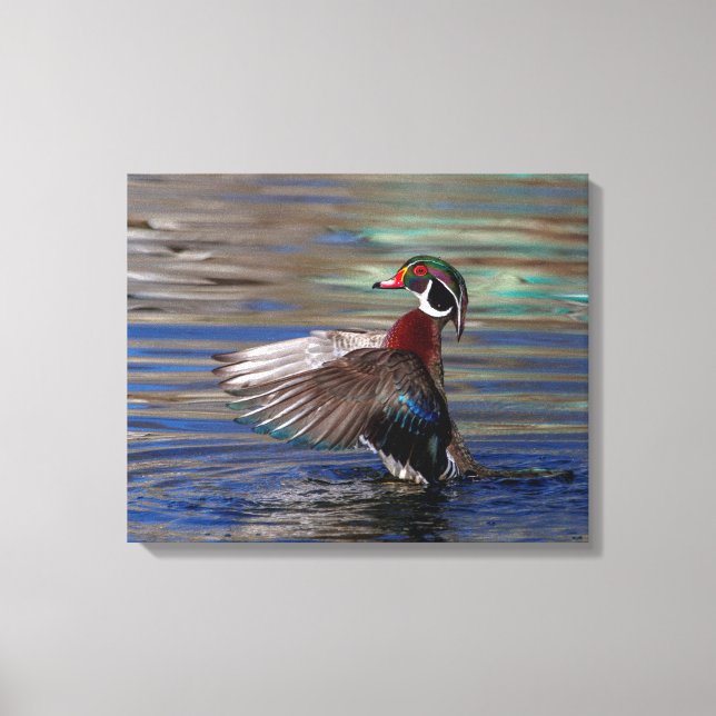 Toile 20x16e Escadre Flacon de canard en bois (Recto)