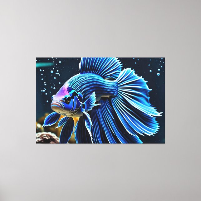 Toile 24_021, Betta Fish Art, (Recto)