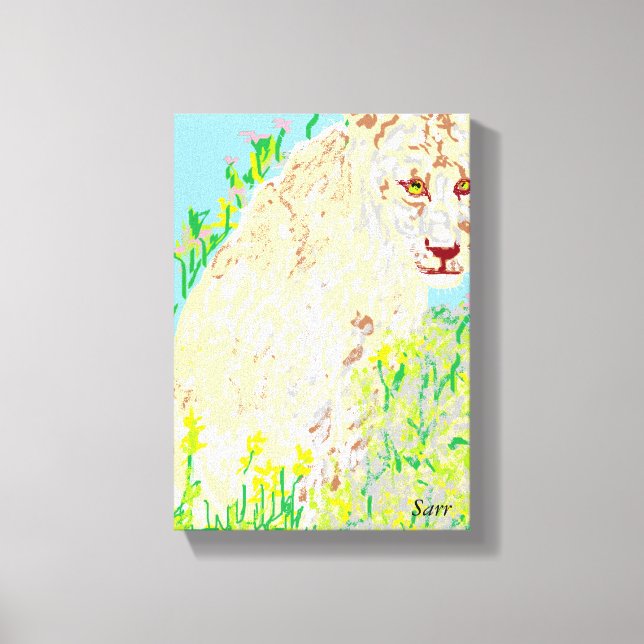 Toile 24 po x 18 po, 1,5 po, simple/Lion (Recto)