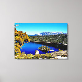 TOILE 24" X 16" BEAU LAC EMERALD BAY TAHOE CANVAS