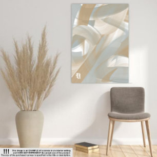 Toile 24x36" Sandy Tornado Tendance Art Abstrait Beige