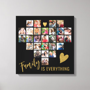 Toile 27 Photo Collage Coeur Modèle Famille Citation Noi