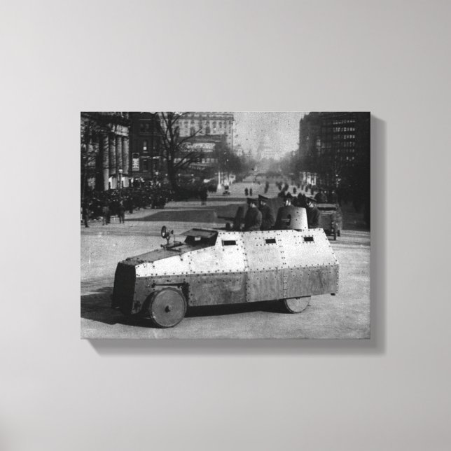 Toile 27e March 1917 : The armoured vehicle squadron (Recto)