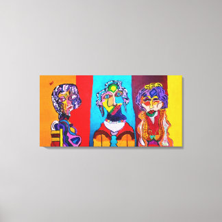 TOILE 36" X 18" ÉTIQUETTES ABSTRAITES LADIES IMPRIMÉES