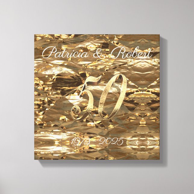 Toile 50e anniversaire de Mariage Mariage d'or (Recto)