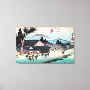Toile 52. 石 部 宿, 重 Ishibe-juku, Hiroshige, Ukiyo-e,