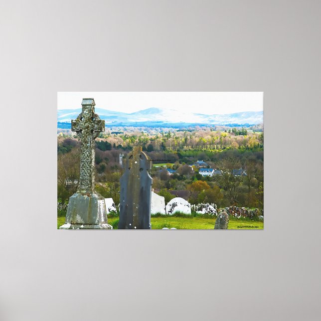 Toile 60 x40 Canvas Imprimer cimetière Vieux Kilcullen (Recto)