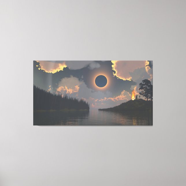 Toile 60" x 40" Canvas Art with "Eclipse" image (Recto)