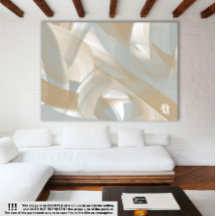 60x40" Sandy Tornado Tendance Art Abstrait Beige