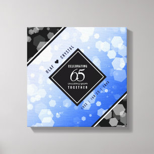 Toile 65e anniversaire de l'élégant Mariage Blue Sapphir