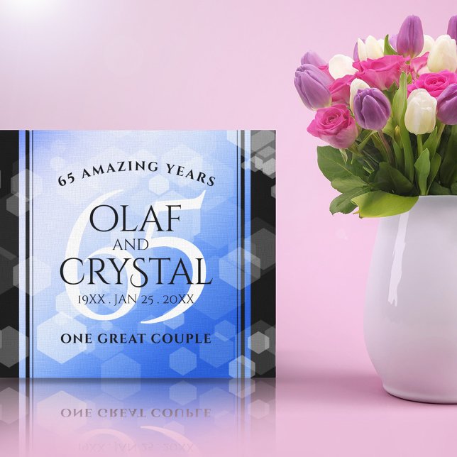 Toile 65e anniversaire de l'élégant Mariage Blue Sapphir (Créateur téléchargé)