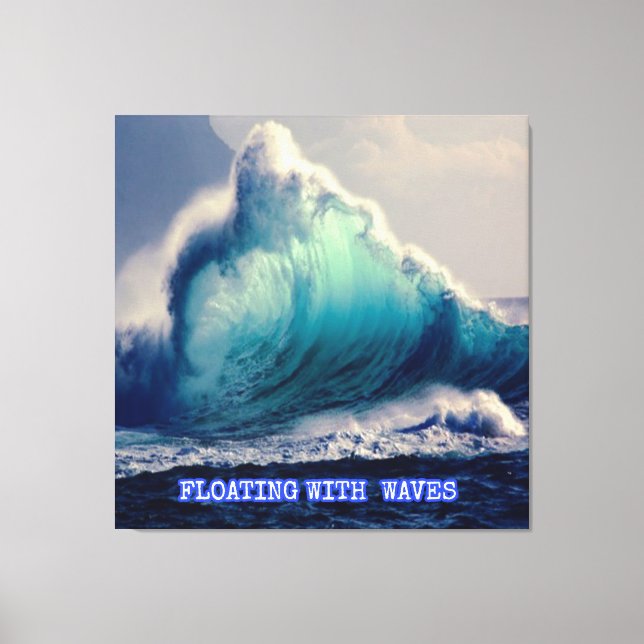 Toile 6.Bleu des vagues océaniques, les amoureux de l'oc (Recto)