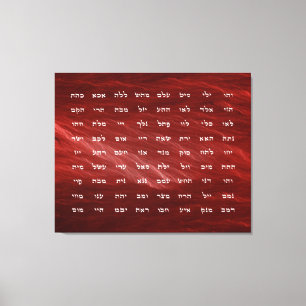 Toile 72 Noms de Dieu Méditation Art
