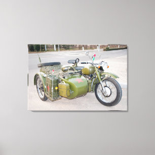 Toile 750B-2 motocyclette de l'armée avec flou latéral