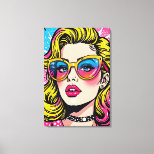 Toile 80s Retro Glam Pop Art