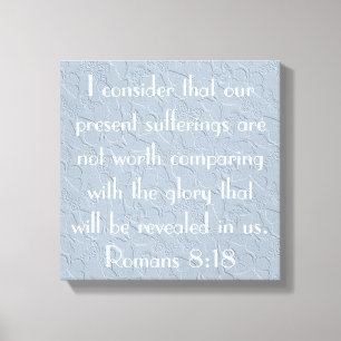 Toile 8h18 de Romains de vers de bible d'encouragement