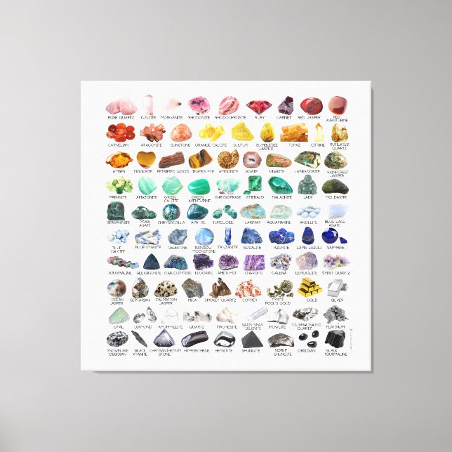 Toile 90 Rainbow Rocks Crystal Collection Poster brillan (Recto)