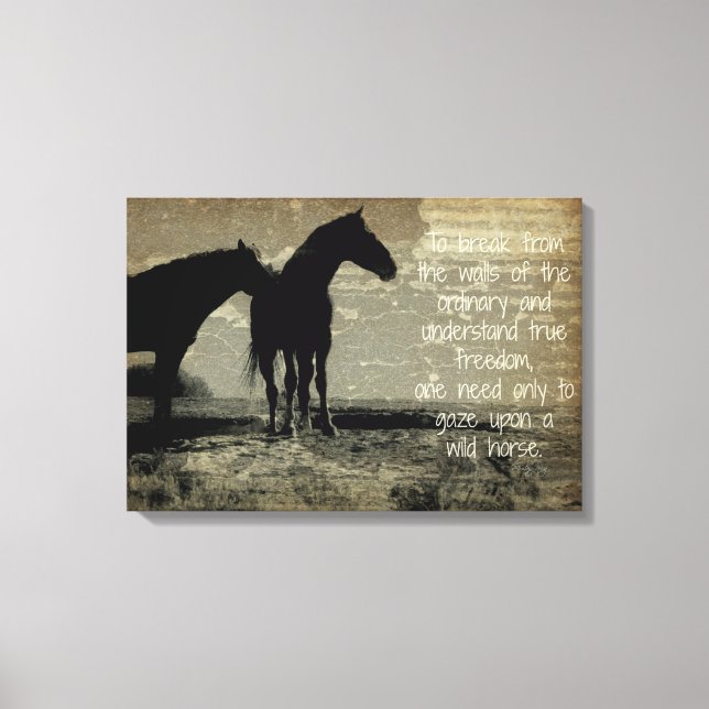Toile À contempler un cheval sauvage (Recto)