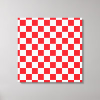 à damiers rouge et blanc