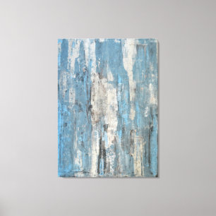 Toile "A enchanté" l'art abstrait bleu et gris