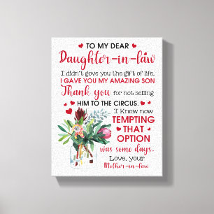 Toile À ma chère fille en droit