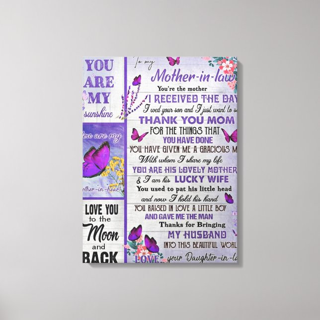 Toile À Ma Mère - Dans - Droit Cadeau, Mère Cadeau Anniv (Recto)