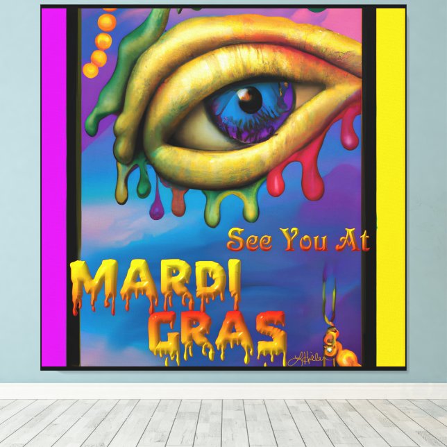Toile À Mardi Gras Eye (Insitu (Plancher de Bois))